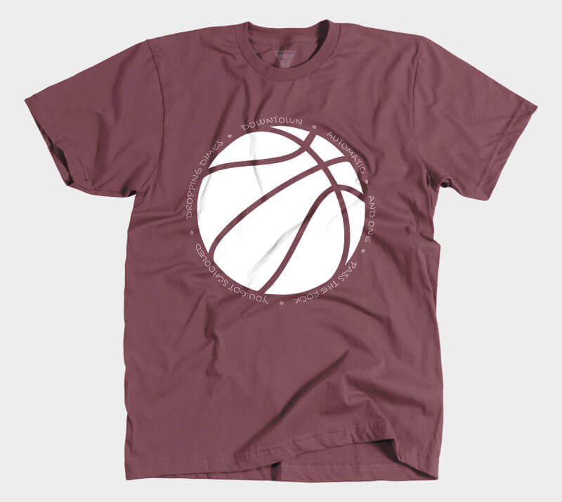 Hoop it up Trash Talk - Maroon tee