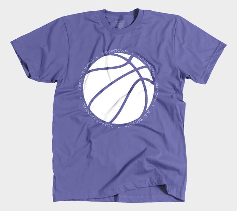 Hoop it up Trash Talk - Purple tee