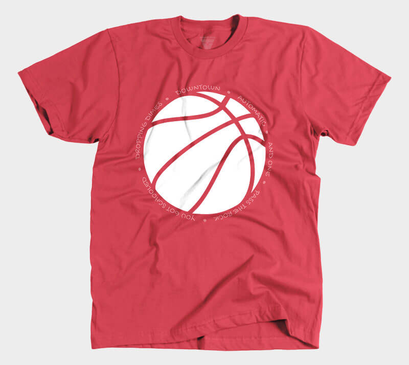 Hoop it up Trash Talk - Red tee