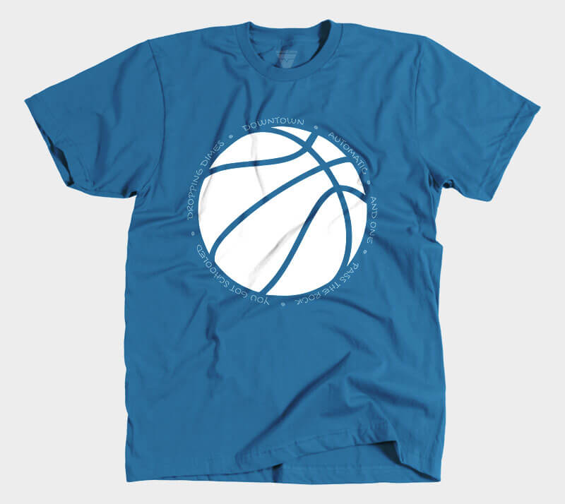 Hoop it up Trash Talk - Royal Blue tee