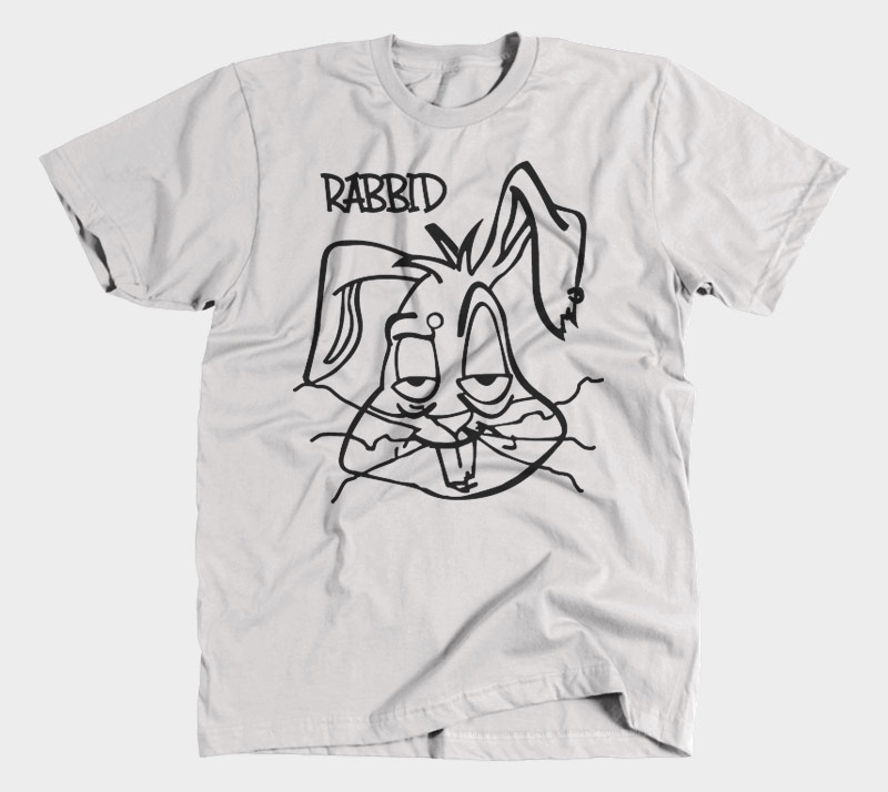 Rabbid - Heather Grey tee