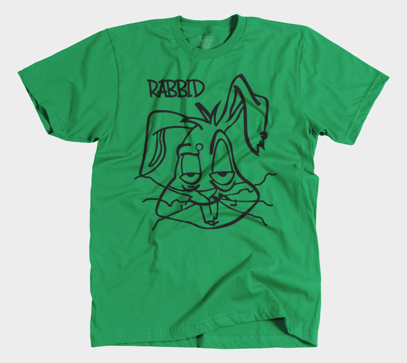 Rabbid - Kelly Green tee