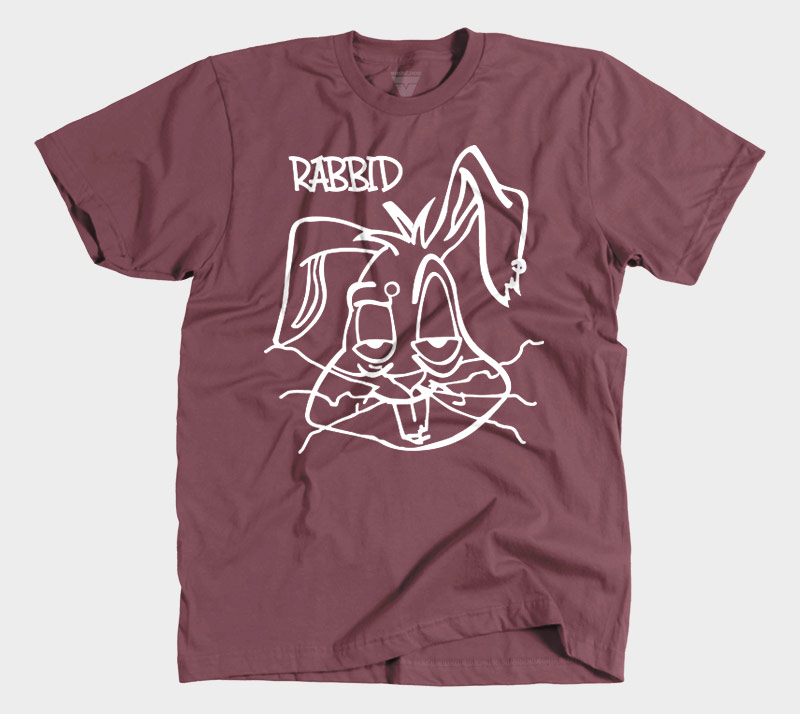 Rabbid - Maroon tee