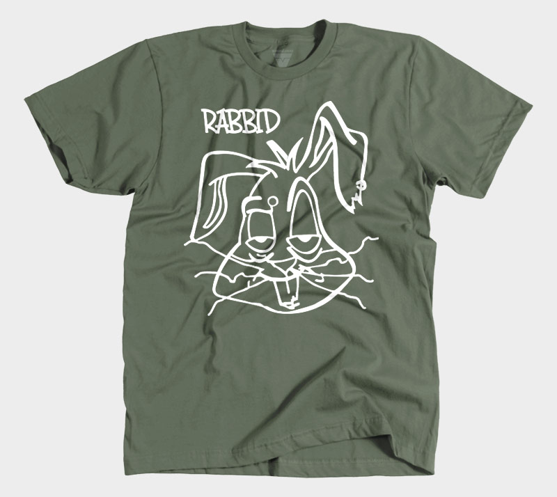 Rabbid - Military Green tee