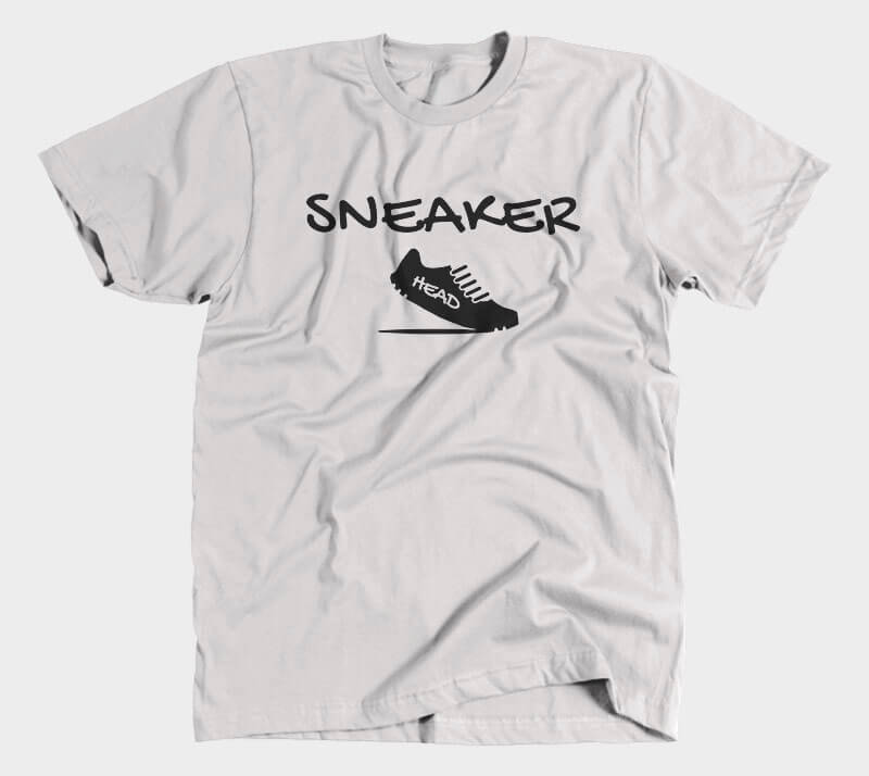 Sneaker Head v2 - Heather Grey tee