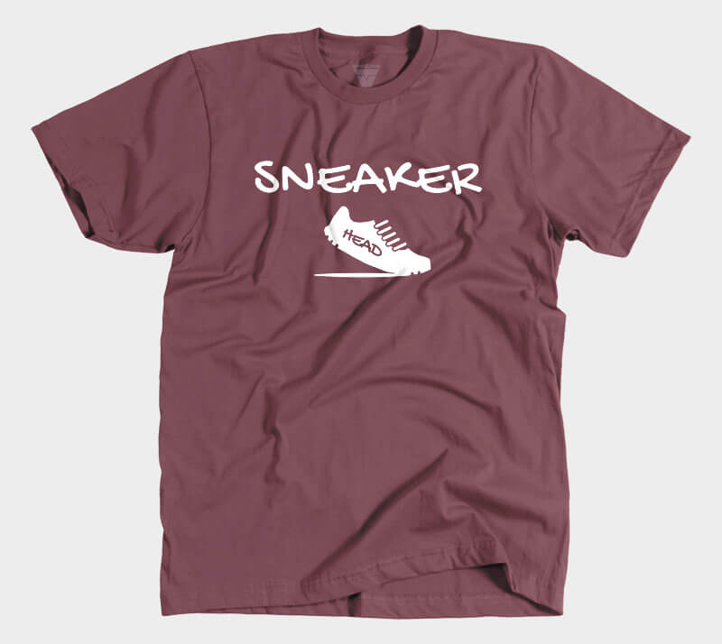 Sneaker Head v2 - Maroon tee