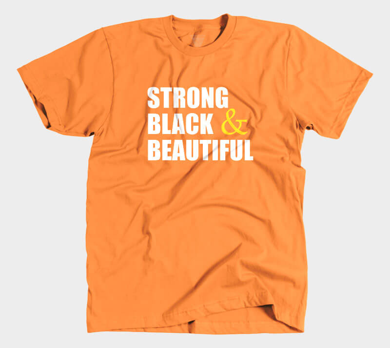 Strong Black & Beautiful - Orange tee