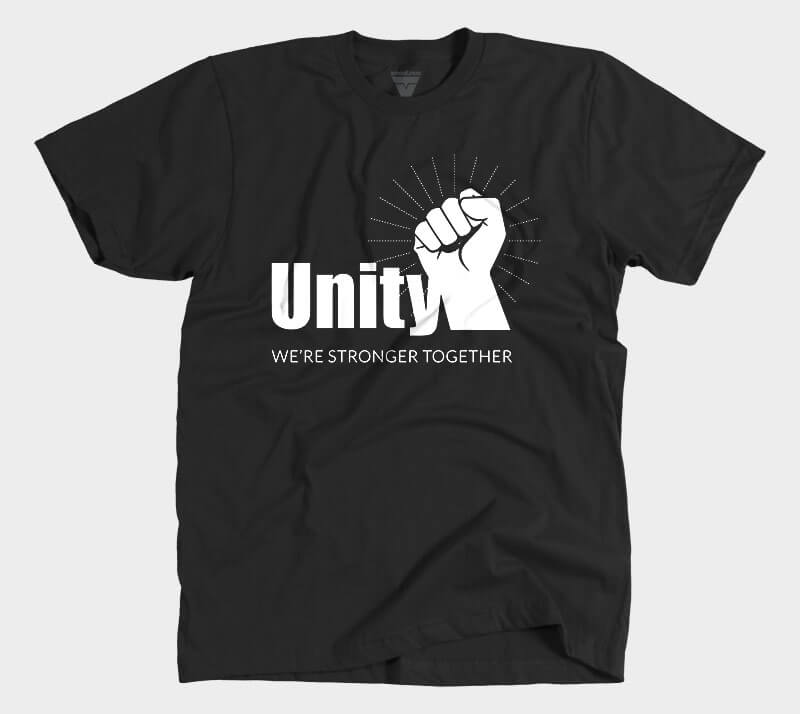 Unity Stronger Together - Black tee