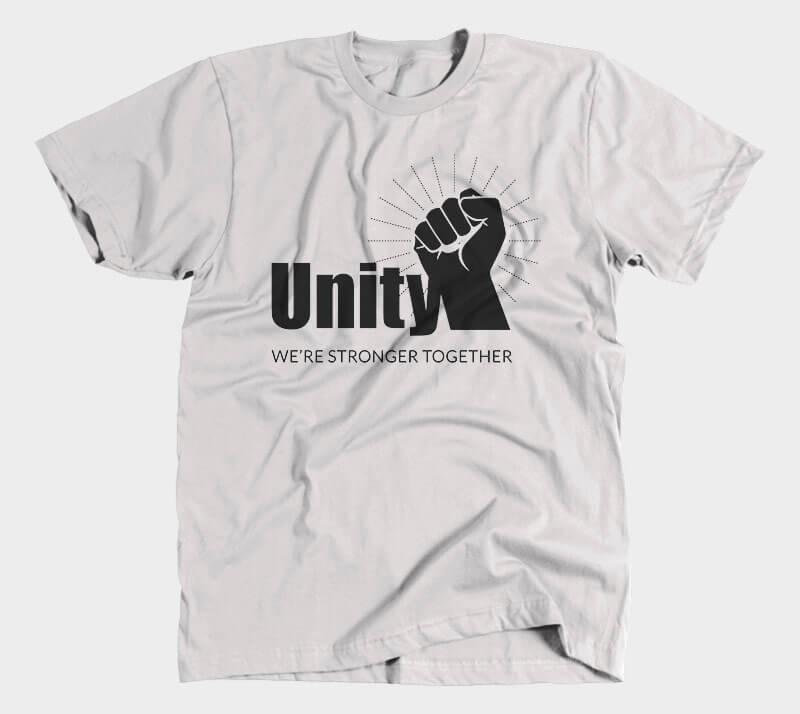 Unity Stronger Together - Heather Grey tee