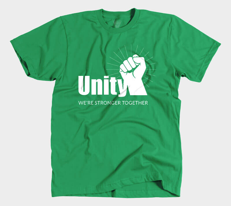 Unity Stronger Together - Kelly Green tee