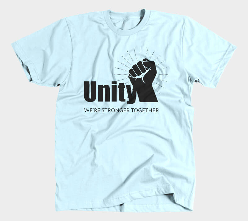 Unity Stronger Together - Light Blue tee