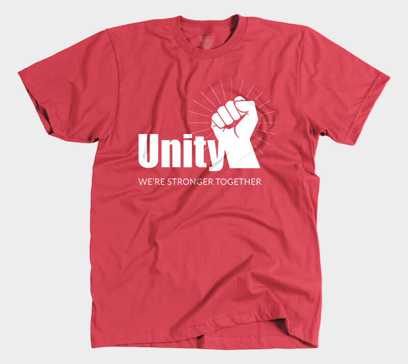 Unity Stronger Together - Red tee