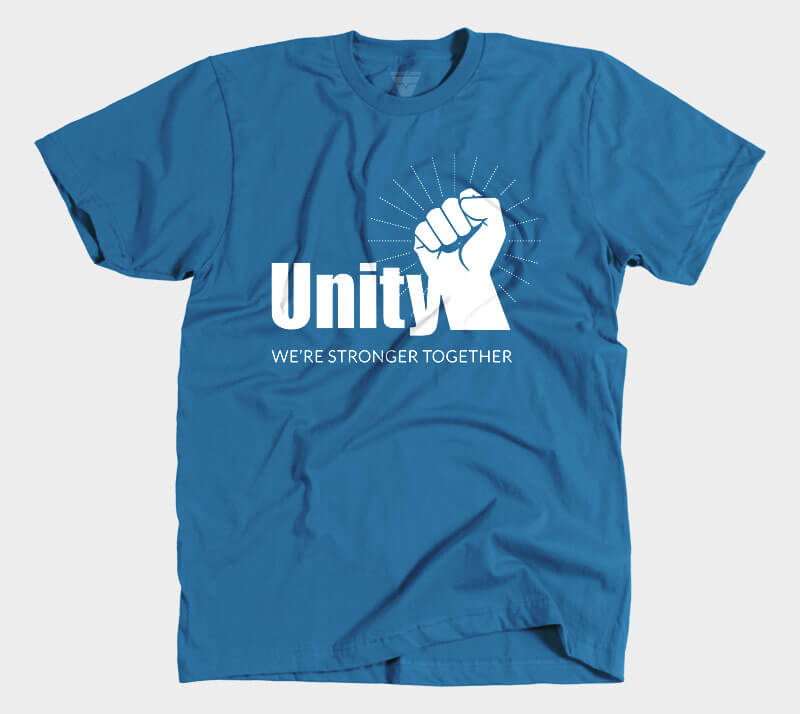 Unity Stronger Together - Royal Blue tee