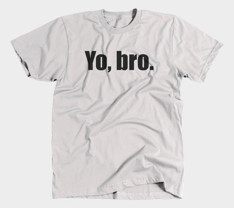 Yo Bro - Heather Grey tee