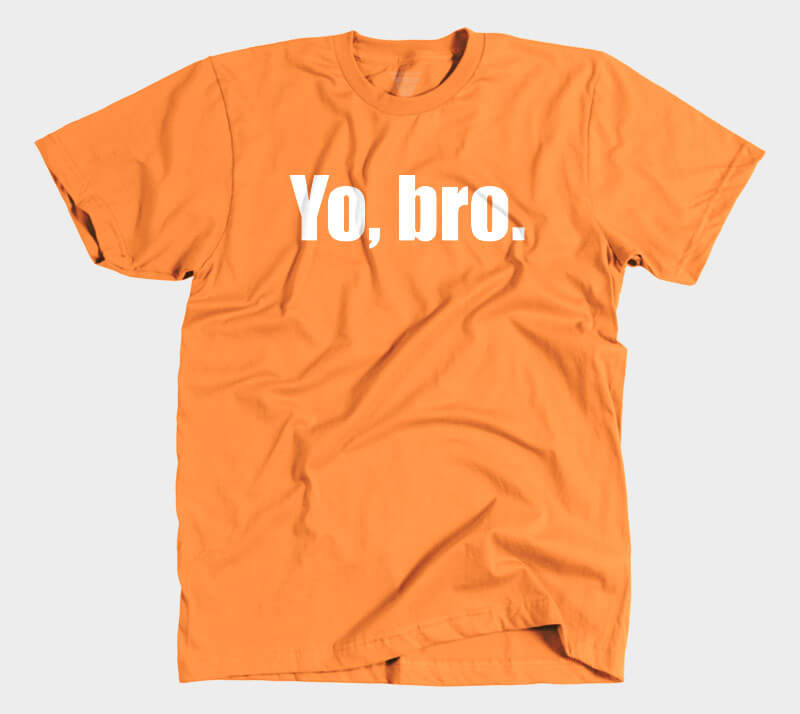 Yo Bro - Orange tee