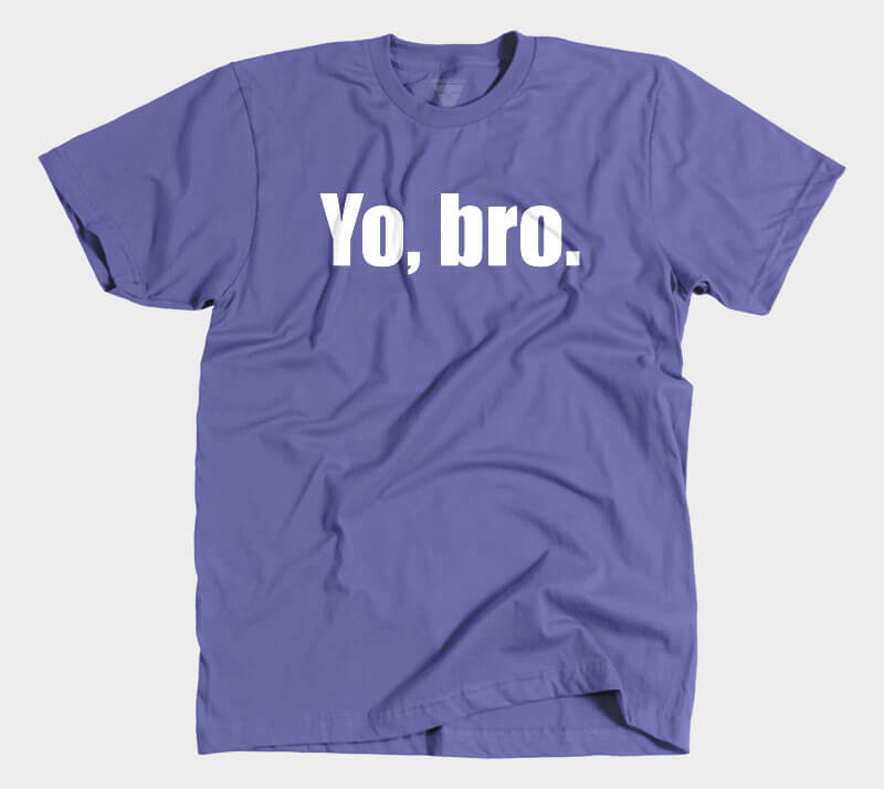 Yo Bro - Purple tee